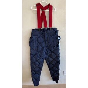 Vintage 80s Herters Hudson Bay Goose Down Insulated Red Nylon Pants Snowpants XL